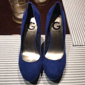 Royal blue Guess heels.